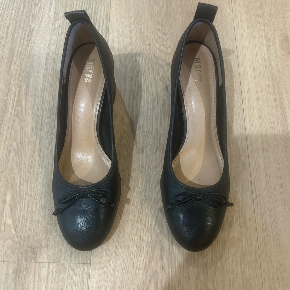 Black Leather Women's Shoes